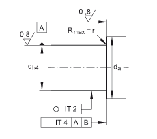 角接觸球軸承單元 ZKLFA0850-2RS, 雙向，螺釘安裝，兩側(cè)唇密封，帶平端的法蘭