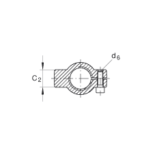液壓桿端軸承 GIHNRK125-LO, 根據(jù) DIN ISO 12 240-4 標(biāo)準(zhǔn)，帶右旋螺紋夾緊裝置，需維護(hù)