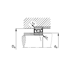 主軸軸承 HSS71902-C-T-P4S, 調(diào)節(jié)，成對安裝，接觸角 α = 15°，兩側(cè)唇密封，非接觸，加嚴(yán)公差