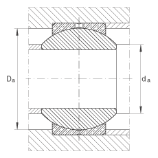 關節軸承 GE8-PB, 根據 DIN ISO 12 240-1 標準，尺寸系列 K，需維護